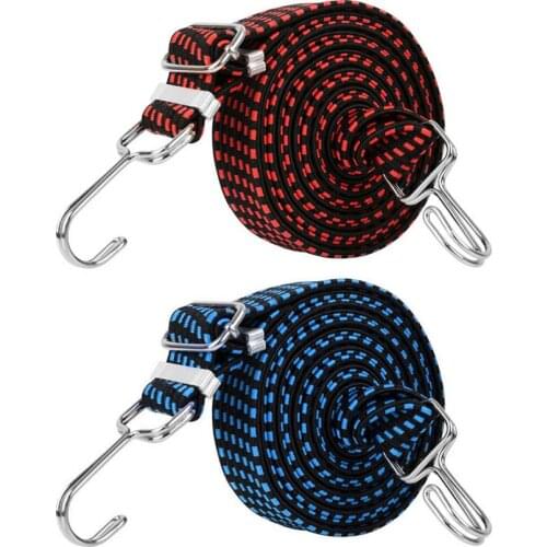 Bicycle Luggage Rack Carrier Elastic Band Bicycle Cargo Racks Tied Rubber Straps Rope Band With Hooks MTB Bike Accessories