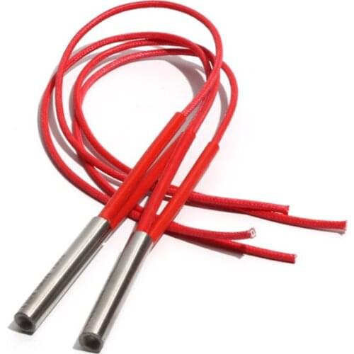 10PCS 10mm 50~60mm 201SUS Cylindrical Heating Tube Single Head Dual Heater Electric Mould 120W/130W/140W/150W