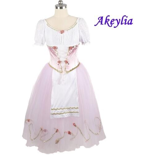 Coppelia Ballet costume Skirt for girls Pink giselle Romantic Tutu Long Ballet Costume Classical Ballet Dress soft Tulle