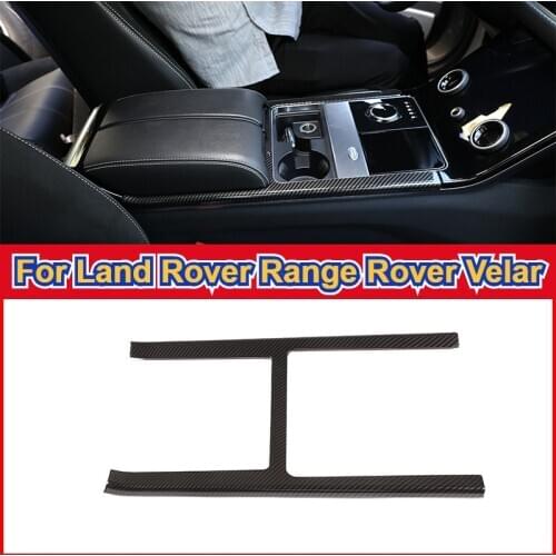 For Land Rover Range Rover Velar 2017-2020 ABS Carbon Fiber Texture Car Center Console Decoration Frame Trim Car Accessories