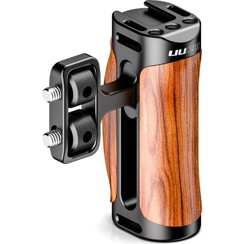 Photo studio Wooden Volg Camera Cage Grip Handle with Cold Shoe 1/4 Mounting Shoulder Strap Hole Video photography accessories