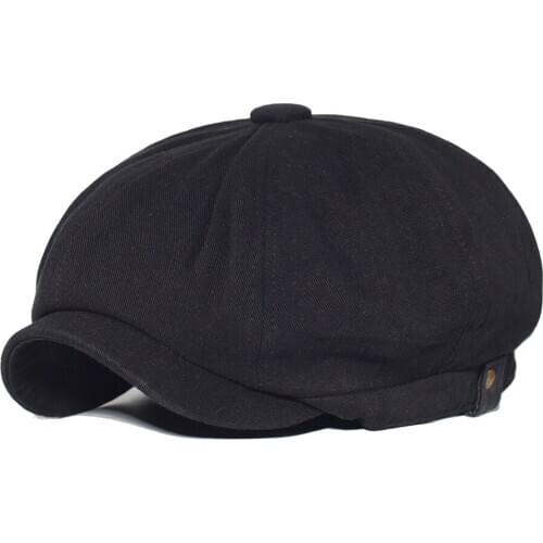 Vintage Newsboy Cap Cotton Men Woman Fashion Hat Solid Soft Gatsby Retro Driver Flat Caps Spring Autumn Casual Beret Cap