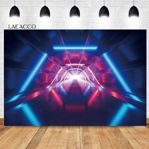 Laeacco Modern Universe Space Station Spaceship Astronaut Backgrounds Baby Birthday Portrait Customized Photography Backdrops