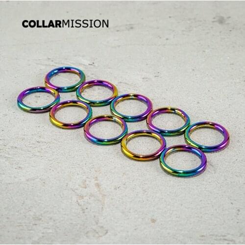 Metal non-welded rainbow O-ring suitable for 25mm backpack with webbing bag dog collar accessories YH25CH