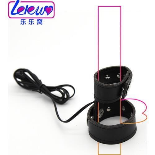 Male Penis Chastity Cage Scrotum Sleeve Electric Shock Penis Ring Scrotum Stretcher Sex Toys for Men Gay