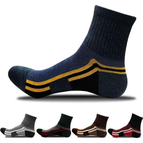 Athletic Ankle Socks Men Cotton Colorful Breathable Mesh Terry Boat Socks Compression Good Quality Sport Sock
