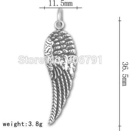 New arrival 50pcs a lot alloy antique silver plated Metal Wing Charms jewelry accessory