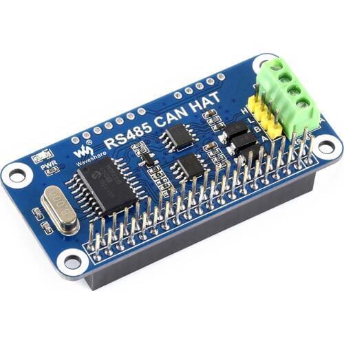 Waveshare RS485 CAN HAT for Raspberry Pi Zero/Zero W/Zero WH/2B/3B/3B+,onboard CAN controller: MCP2515,485 transceiver: SP3485