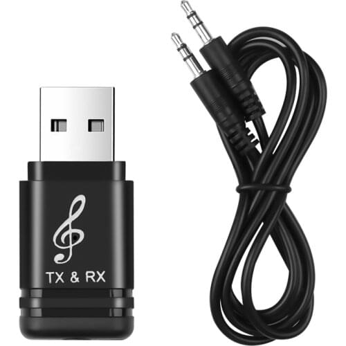 2 IN 1 Real Stereo Bluetooth 5.0 Receiver Transmitter Bluetooth Wireless Adapter Audio With 3.5MM AUX For Home TV MP3 PC