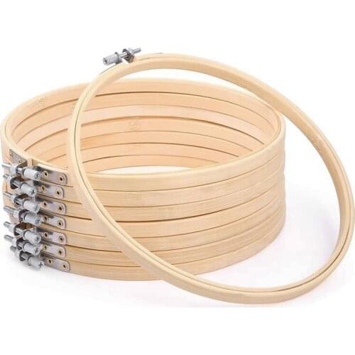 Embroidery Hoop - 5 Size Options - Bamboo Embroidery Frame for Embroidery Cross Stitch - Durable Hoop Without Burr, Smooth Screw