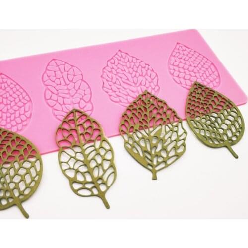 Leaves Lace Silicon Molds DIY Cake Decorating Tools Chocolate Moulds Fondant Molds For Cake Decorating Baking Tool