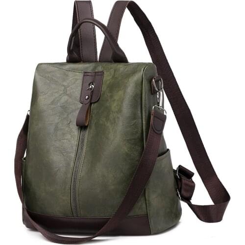 Shoulder Bag Travel Back Pack Female Backpack Casual Multifunction Women Leather Backpack Female
