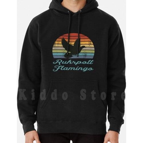 Ruhrpott Flamingo Pigeon Mining Hoodie Long Sleeve Ruhrpott Flamingo Dove Ruhrgebiet Germany Mining Eat