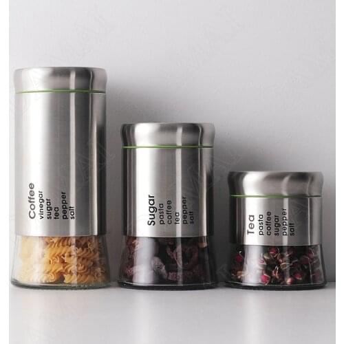 Seal Glass Storage Jar with Lid Simplicity Cereal Dispenser Living Room Desktop Snacks Organizer European Home Decoration