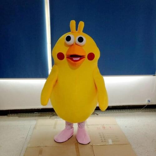 Parrot Mascot Yellow Parrot Mascot Costume Parrot Cartoon Costume Adult Size Halloween Stage Club Fancy Dress Costumes