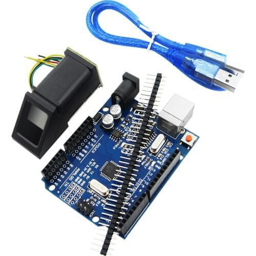 1set FPM10A fingerprint Module for Optical fingerprint sensor + 1pcs UNO R3 MEGA328P with usb cable