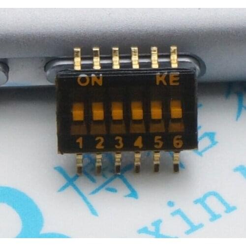 10pcs DSHP06TSGER 6bit 1.27MM 12pin 6shift switch SMD Code Switch