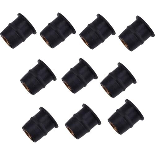 10pcs Motorcycle M6 6mm Metric Rubber Fairing Well Nuts Wind Screen Shield Fairing Cowl Fixing Fastener Accessories
