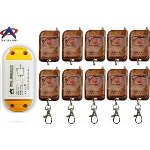 110V AC220V 240V 1CH 10A Wireless Remote Control Switch System teleswitch Receiver and Transmitter Applicance Garage Door