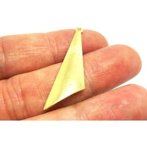 Brass pendant 36x10mm Triangle Brass earrings charms Raw brass findings R319