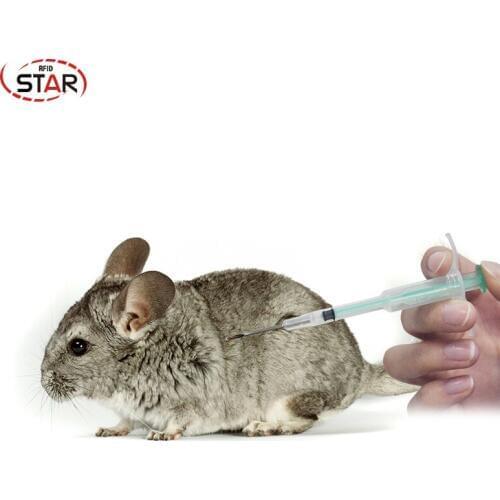 80pc/lot 134.2khz ISO11785 FDX-B Microchip Syringe Animal Id Injector 1.25*7mm Injectable Ffid Microchips For Dog Cat Cattle Pig