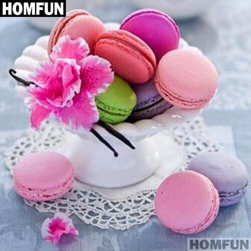 HOMFUN Full Square/Round Drill 5D DIY Diamond Painting "Colorful bread" 3D Embroidery Cross Stitch 5D Home Decor Gift A01666