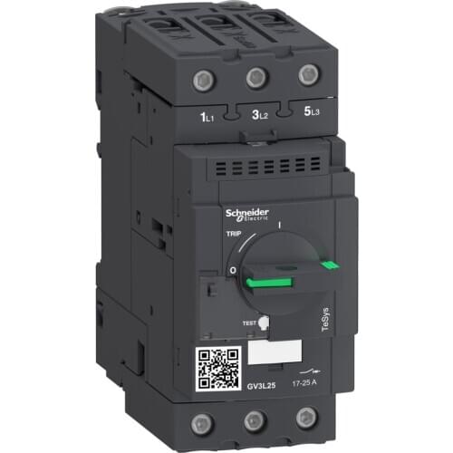 GV3L25 GV3-L25 Motor circuit breaker, TeSys GV3, 3P, 25 A, magnetic, rotary handle, EverLink terminals