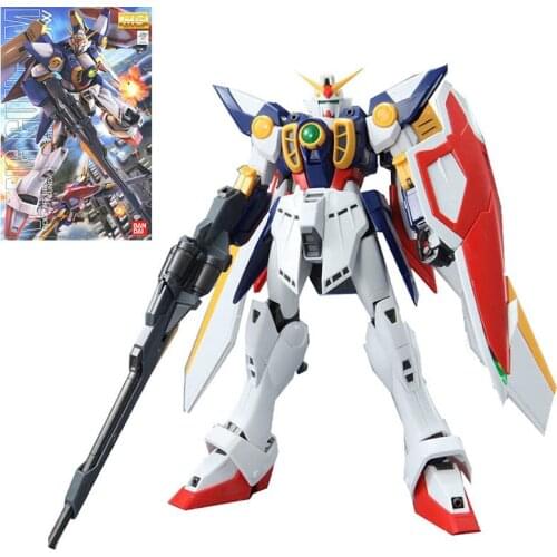 BANDAI Gundam MG 1/100 Wing XXXG-01W Model Kids Assembled Toy Robot Japanese Anime Action Figures Collections Puzzle Dolls Gifts