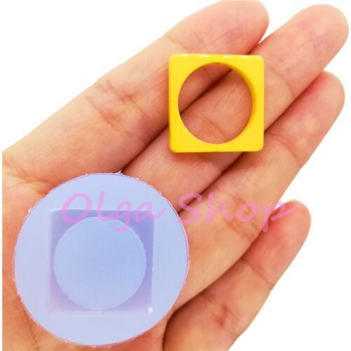 BYL335 19.6mm Square Earrings Jewelry Silicone Mold Resin Art Pendant Necklace DIY Fondant Decoration Oven Safe Food Safe