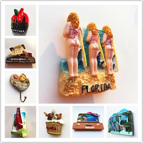 America fridge magnet Thailand Frankfurt Czech Vietnam Korea Ukraine Paris Vietnam California Souvenir Home Decor
