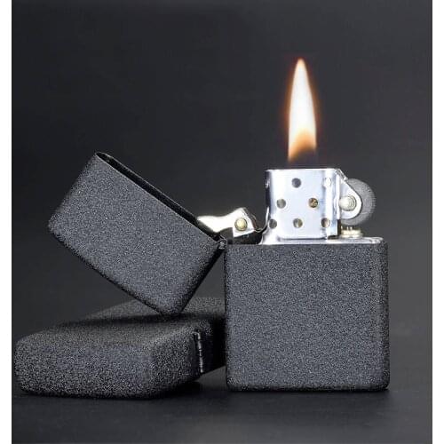 Metal frosted kerosene lighter creative old-fashioned nostalgic retro lighter male cigarettes smoking gift drop shipping