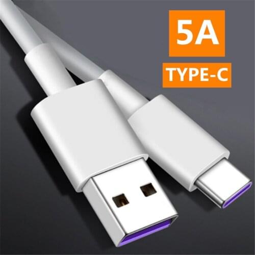 2PCS Original 40W 5A Fast Charging Cable For Huawei P20 P30 Pro Xiaomi 9 Redmi Note 7 8 Pro USB Type C Data Sync Cable