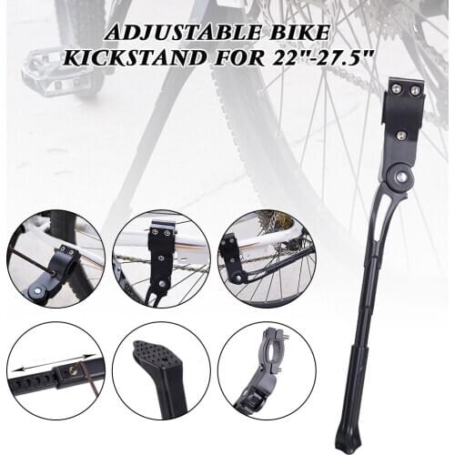 Adjutsable Bicycle Kickstand Aluminum Alloy Bike Side Kickstand for 22" to 27.5" Parking Stand Foot Support MTB Road Bike Parts