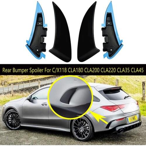 For Mercedes Benz W118 CLA35 CLA45 CLA180 CLA200 CLA250 AMG 2020+ Rear Bumper Spoiler Side Fender Canard Splitter Potector Lip