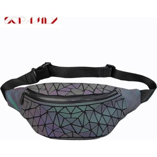 New Funny Pack Laser Luminous Women Waist Packs Chest Bao Bag Women Holographic Handbag Shoulder Bags Waist Bag Unisex bolso