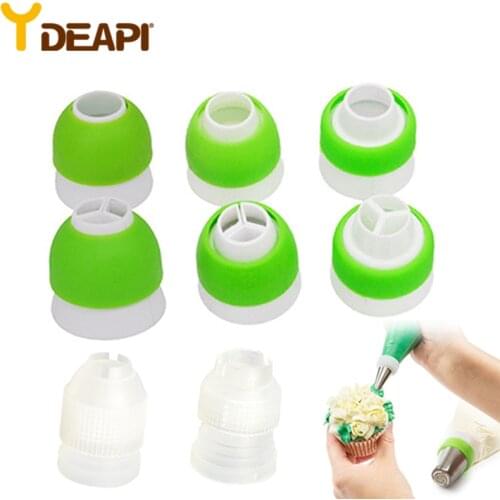 YDEAPI 1 piece Thicken Piping Bag Home Kitchen Dining Cream Nozzle Pipeline Coupler Russian Nozzle Tips converter
