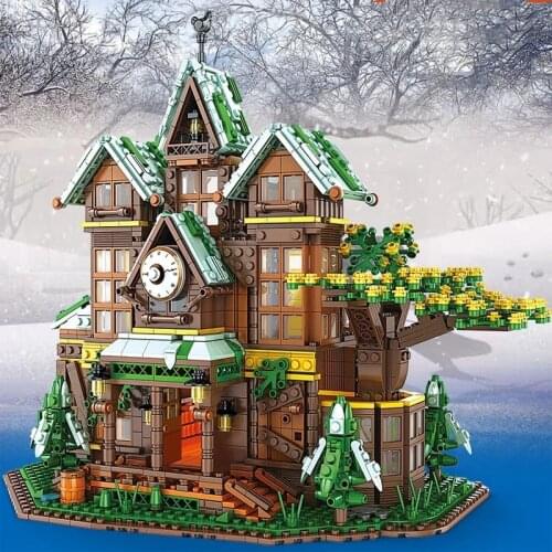 IN STOCK DHL 86002 2466PCS Creator Idea City Series The Time Room Tree House Building Blocks Brick Toys Chirstmas set Gifts