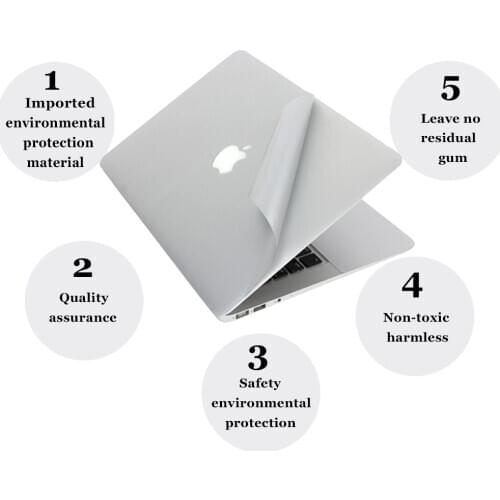 For MacBook 2020 Pro 13 A2289 A2251 Laptop Sticker Top & Bottom Vinyl Skin Cover New Air 13 inch A1932 Retina Display