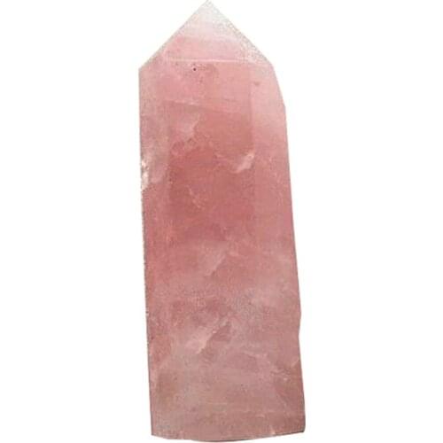 High Quality 4-5cm Pink Rose Quartz Crystal Point Wand Obelisk Natural Rock Stones Healing Feng Shui Home Decoration Stone