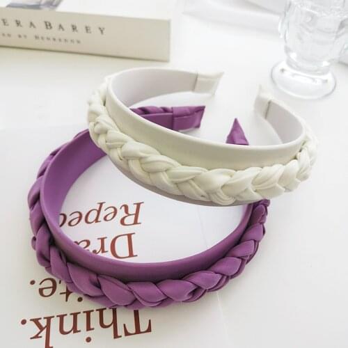 Haimeikang Wide Braided Hairbands Hair Hoop Women Solid Color Twist Bezel Headwear Headband Fashion Girls Hair Accessories