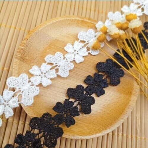 1Yard Wide:1.7cm,Water-Solubility Polyester Silk,Flower Embroidery Lace,Wedding Dress Clothing Accessories(ss-2127)