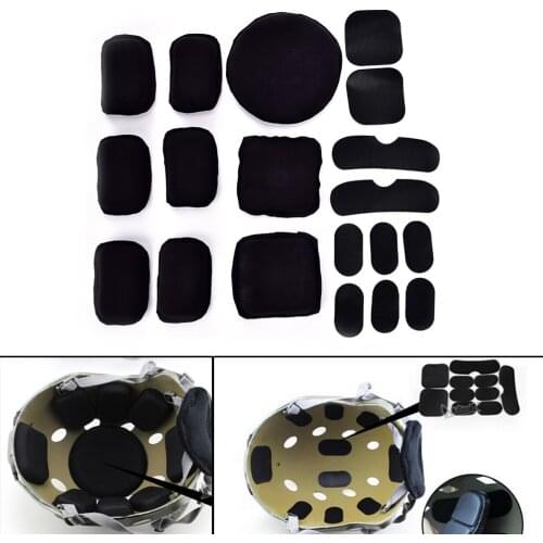 19Pcs/set EVA Hunting Helmet Protective Pad Combat Paintball for Airsoft Tactical Military Helmet Pads