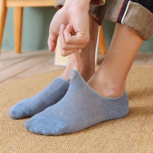 3 Pairs/Lot New Mens Socks Classic Retro Style Male Boat Socks Breathable Anti-slip Cotton Short Socks Spring Summer Chaussette