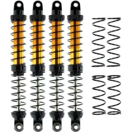 4x Aluminium Alloy Shock Absorber Assembled Full Metal Big Bore Shocks Front & Rear for Traxxas 1/10 Slash 4x4 RC Car Truck Acc