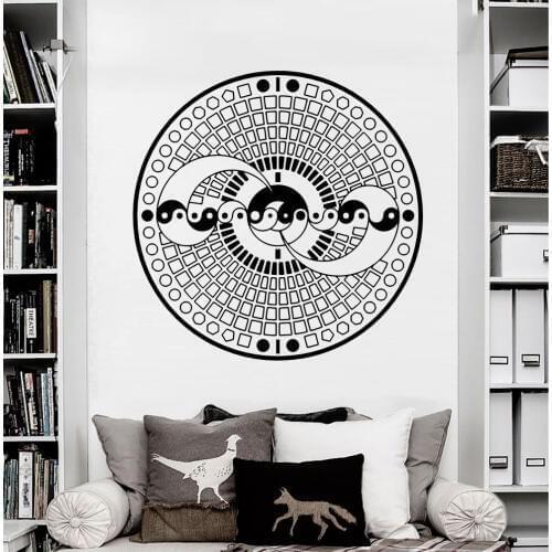 56X56cm mandala hamsa hand Buddha Hindu Hinduism Ornament Wall Stickers for Living Room Wall Art Mural More Style Collect D452