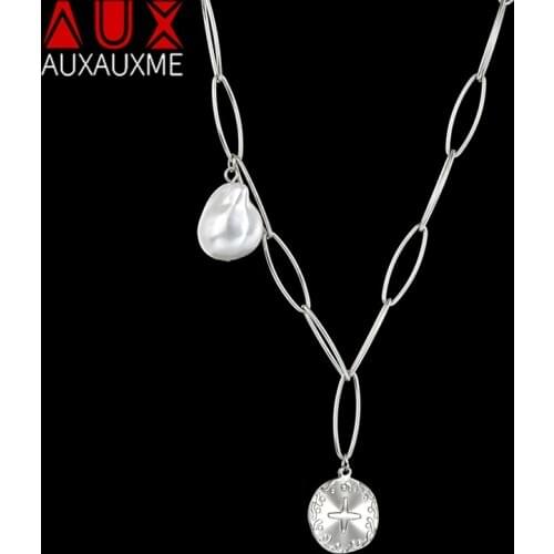 Женские ожерелья из жемчуга Auxauxme China At AliExpress