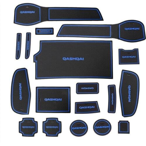 Car accessories Non-slip auto Interior door gate pad cup mat for nissan qashqai j11 2019 2020 2021 18pcs
