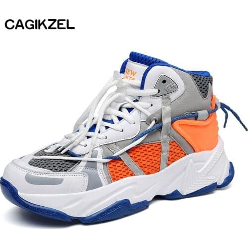 CAGILKZEL Brand Mens Sneakers 2020 New Fashion Breathable Sneakers For Men Chunky Shoes Trainers Street Style Male Footwear