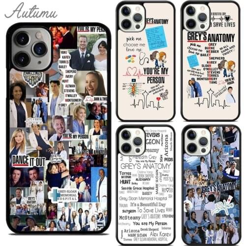 Greys Anatomy You are my person Phone Case for iPhone 11 12 Pro Max mini X XR XS SE 2020 5 6S 7 8 Plus Galaxy S9 S10 Cover shell