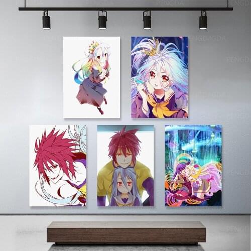 Decor Home For Living Room Wall Anime Characters Posters No Game No Life Prints Picture Modern Frame Modular Canvas Painting Art